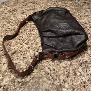 Vera Wang purse leather dark brown/black